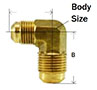 Forged Reducing Elbow 45deg Flare Diagram